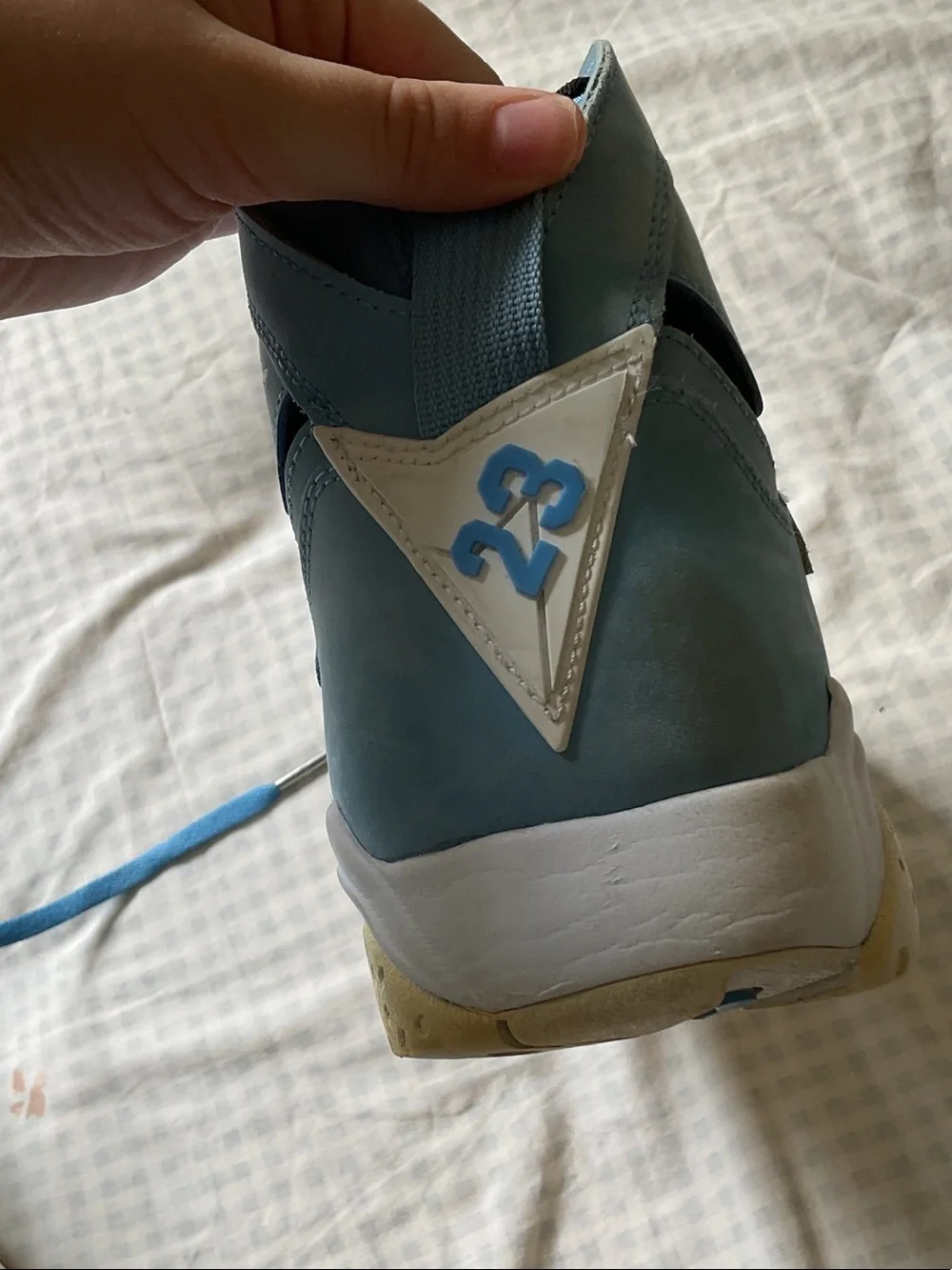 RARE Jordan High-Top Sneakers in Light Blue and White